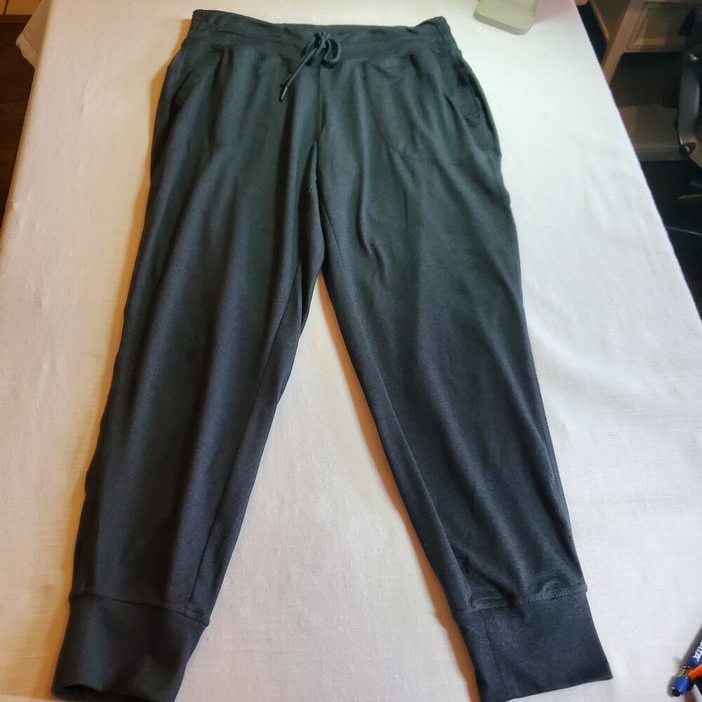 Lole Womens Medium M Charcoal Gray Lounge Jogger Pants Athleisure Sweatpants